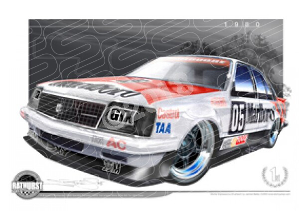 BATHURST 1980 HOLDEN VC COMMODORE HDT PETER BROCK A1 STRETCHED CANVAS (B018)
