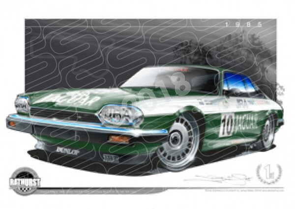 Bathurst Legends 1985 JAGUAR XJ-S JOHN GOSS / ARMIN HAHNE A1 STRETCHED CANVAS (B023)