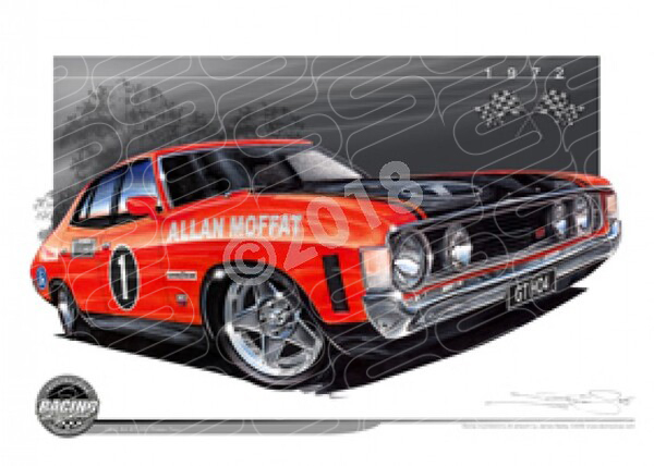Racing Legends 1972 XA FORD GTHO PHASE 4 A1 STRETCHED CANVAS (RL01)