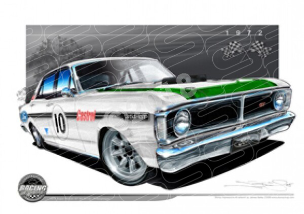 Racing Legends 1972 XY FORD GT SUPER FALCON A1 STRETCHED CANVAS (RL02)