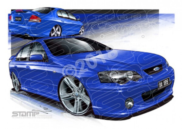 FORD BA XR6 TURBO SHOCKWAVE A1 STRETCHED CANVAS (FT153)