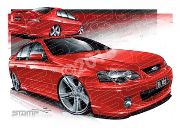 FORD BA XR6 TURBO VIXEN A1 STRETCHED CANVAS (FT157)