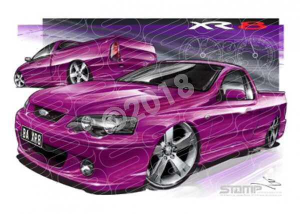 Ute BA XR8 UTE BA XR8 FALCON UTE MENACE A1 STRETCHED CANVAS (FT146)