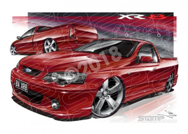 Ute BA XR8 UTE BA XR8 FALCON UTE INDIANA A1 STRETCHED CANVAS (FT149)