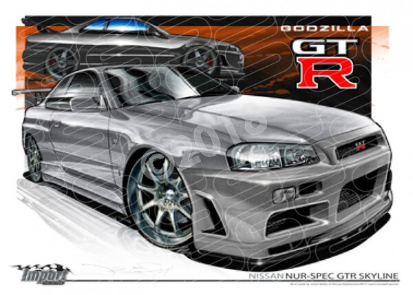 Imports Nissan SKYLINE GTR R34 NUR-SPEC A1 STRETCHED CANVAS (S015)