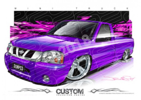 NISSAN MINI TRUCK A1 STRETCHED CANVAS (D019)