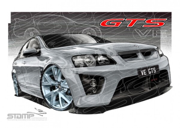 HSV VE GTS NICKEL SILVER A1 STRETCHED CANVAS (V123)