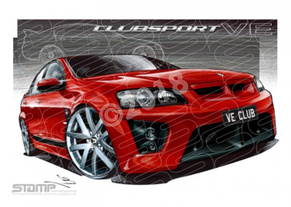 HSV VE CLUBSPORT REDHOT A1 STRETCHED CANVAS (V130)