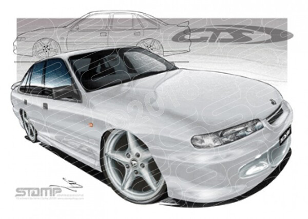 HSV Gts VR VR GTS HERON WHITE A1 STRETCHED CANVAS (V007)