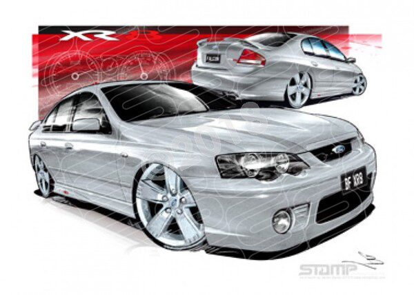 XR8 BF XR8 BF XR8 FALCON SEDAN LIGHTNING STRIKE A1 STRETCHED CANVAS (FT170)