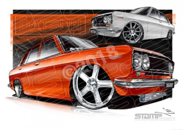 Imports Nissan DATSUN 1600 A1 STRETCHED CANVAS (S034)