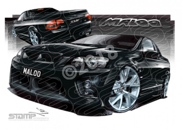 HSV Maloo VE VE MALOO UTE PHANTOM BLACK A1 STRETCHED CANVAS (V133)