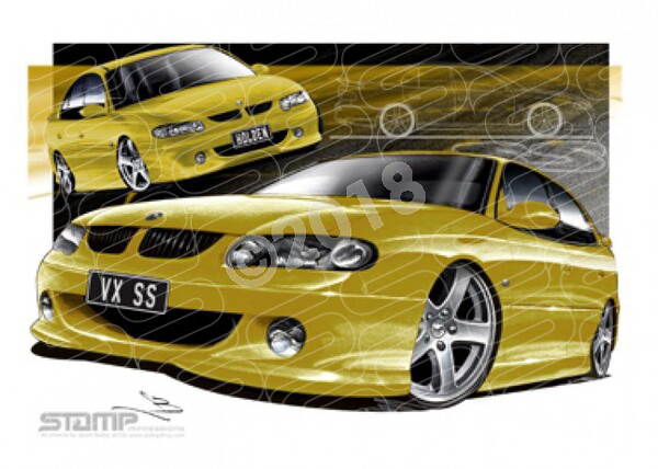 HOLDEN VX SS COMMODORE HYPER YELLOW A1 STRETCHED CANVAS (HC10F)