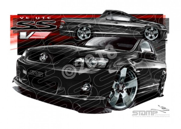 HOLDEN VE SSV UTE PHANTOM BLACK A1 STRETCHED CANVAS (HC173V)