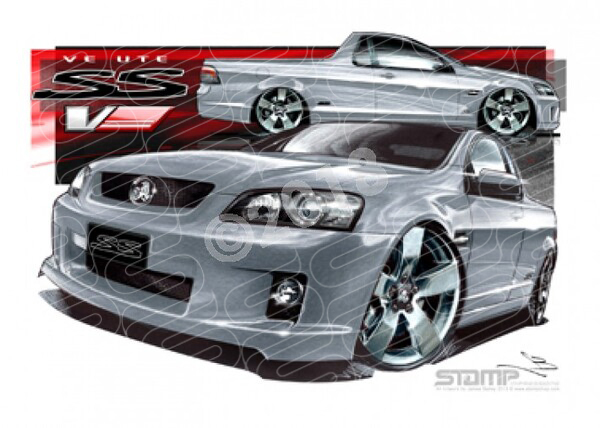 HOLDEN VE SSV UTE NICKEL SILVER A1 STRETCHED CANVAS (HC176V)