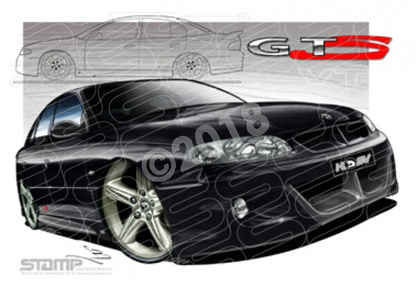 HSV Gts VT VT GTS PHANTOM BLACK A1 STRETCHED CANVAS (V014)