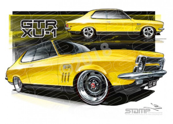HOLDEN TORANA LC XU1 YELLOW DOLLY A1 STRETCHED CANVAS (HC48A)