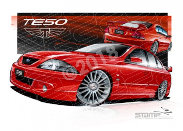 Tickford TE50 III VENOM RED A1 STRETCHED CANVAS (FT183)