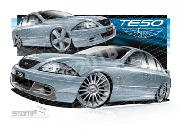 Tickford TE50 I/II LIQUID SILVER A1 STRETCHED CANVAS (FT184)