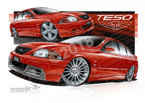 Tickford TE I/II VENOM RED A1 STRETCHED CANVAS (FT184A)