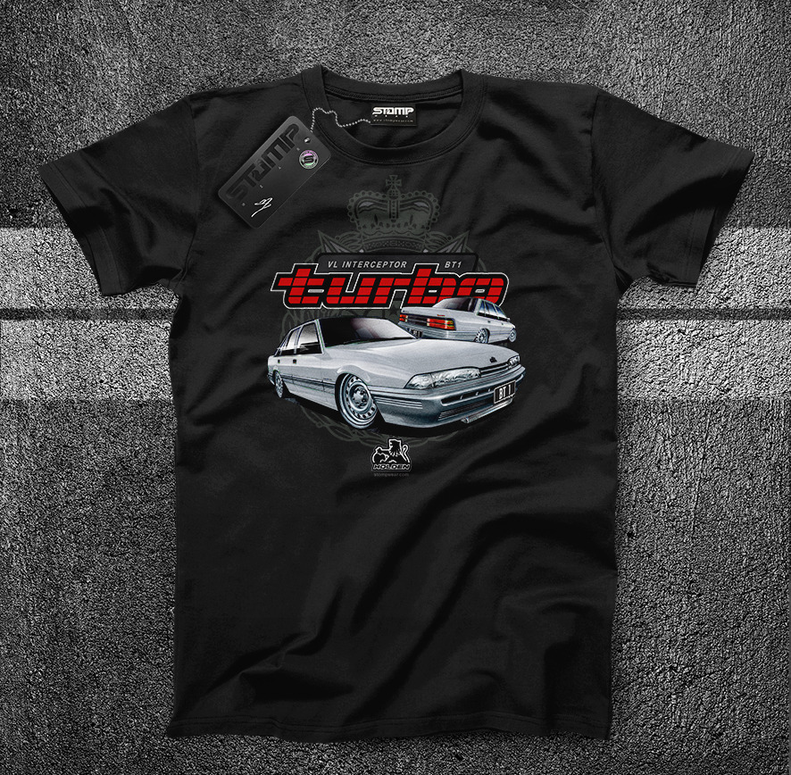 HOLDEN VL INTERCEPTOR BT1 TURBO COMMODORE (6 COLOURS) T-SHIRT/HOODIE TEE GIFT - Picture 10 of 17