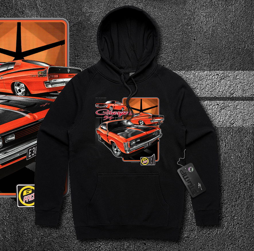 VALIANT CHARGER R/T E38 VH 1971 T-SHIRT/HOODIE CHRYSLER HEMI 6 - Picture 7 of 15