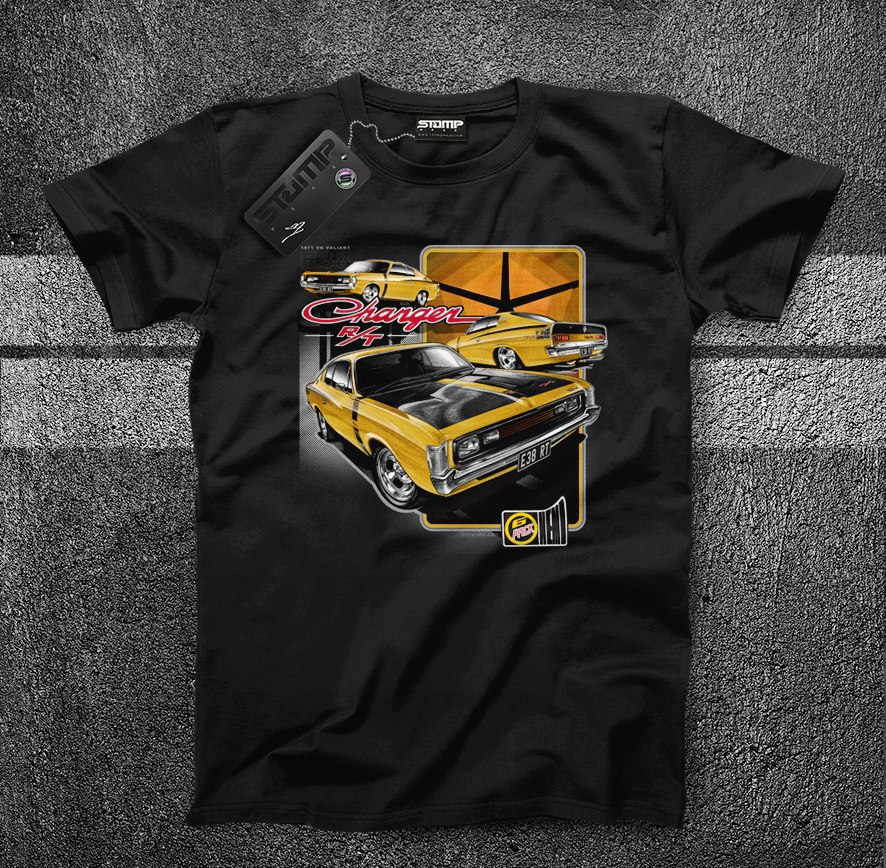 VALIANT CHARGER R/T E38 VH 1971 T-SHIRT/HOODIE CHRYSLER HEMI 6 - Picture 8 of 15