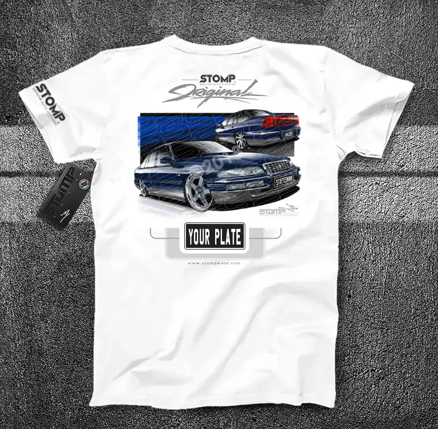 Holden VR Statesman BLUE Personalised Car T-Shirt