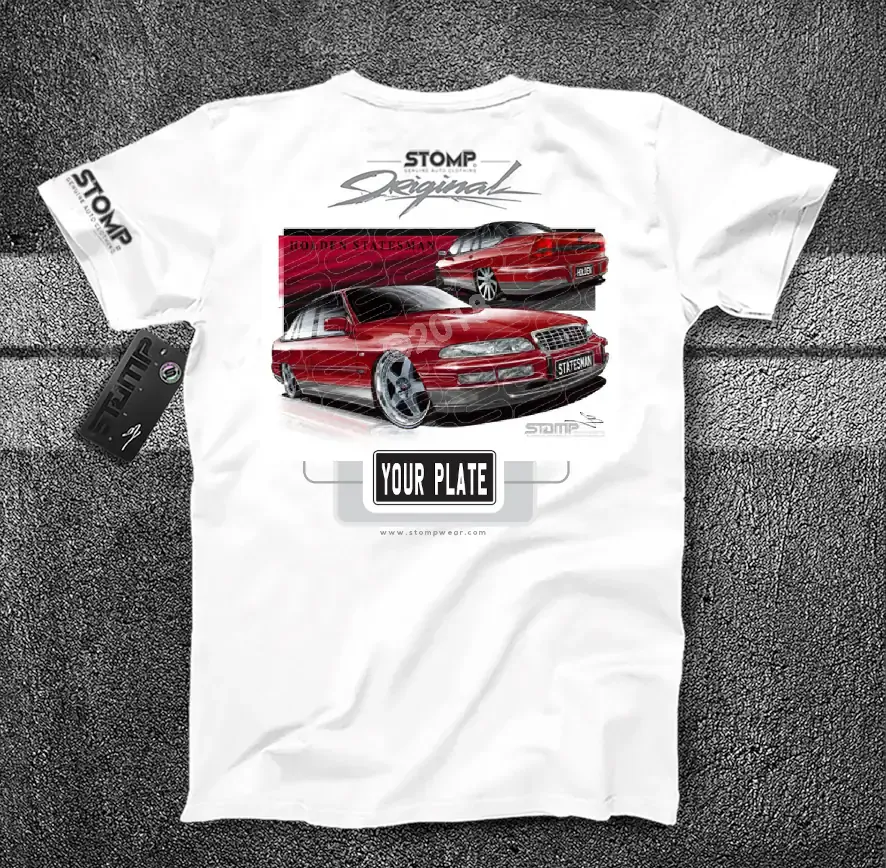 Holden VR Statesman WINE RED Personalised Car T-Shirt