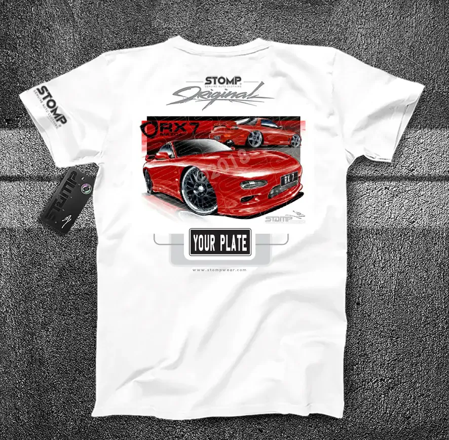 Mazda RX7 GEN 3 RED Personalised Car T-Shirt