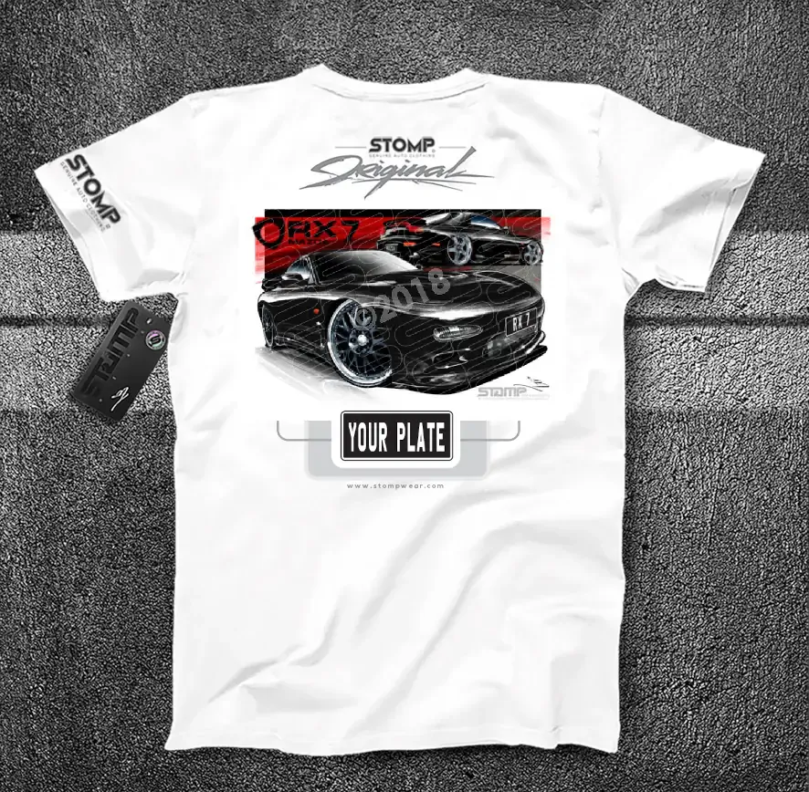 Mazda RX7 GEN 3 BLACK Personalised Car T-Shirt