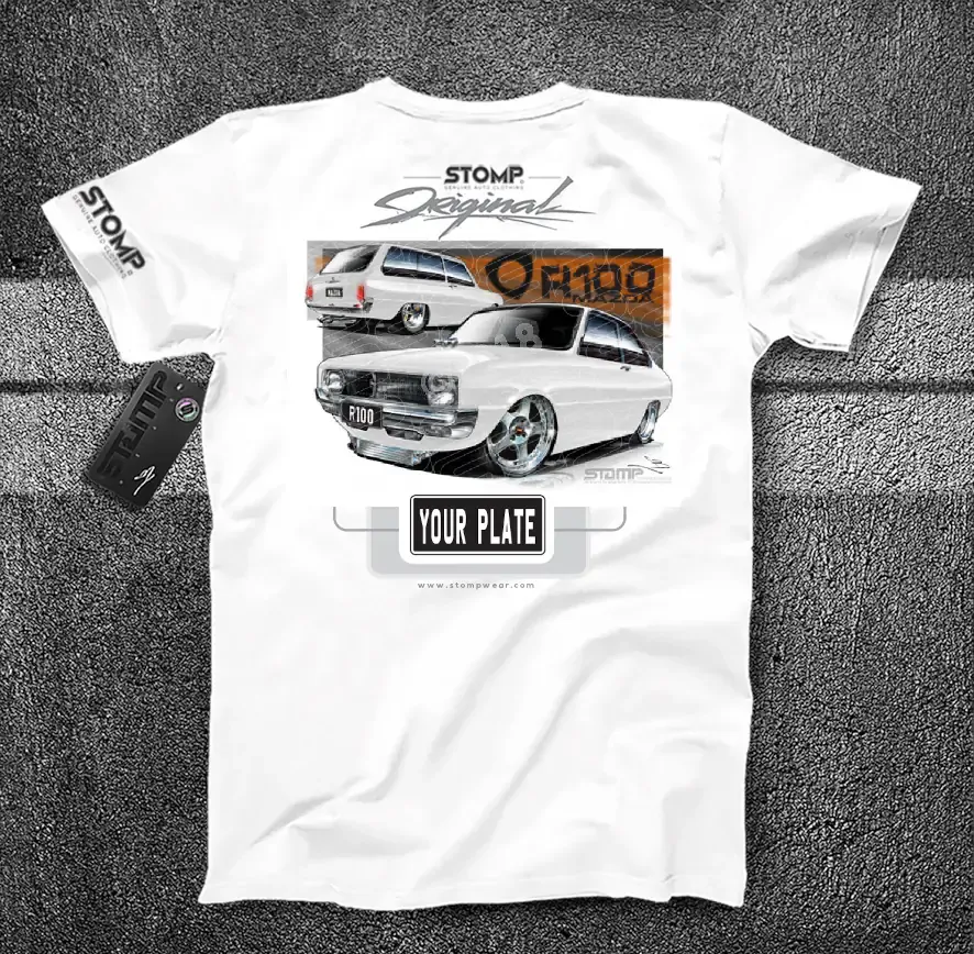 Mazda R100 WHITE Personalised Car T-Shirt