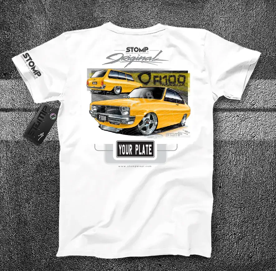 Mazda R100 YELLOW Personalised Car T-Shirt