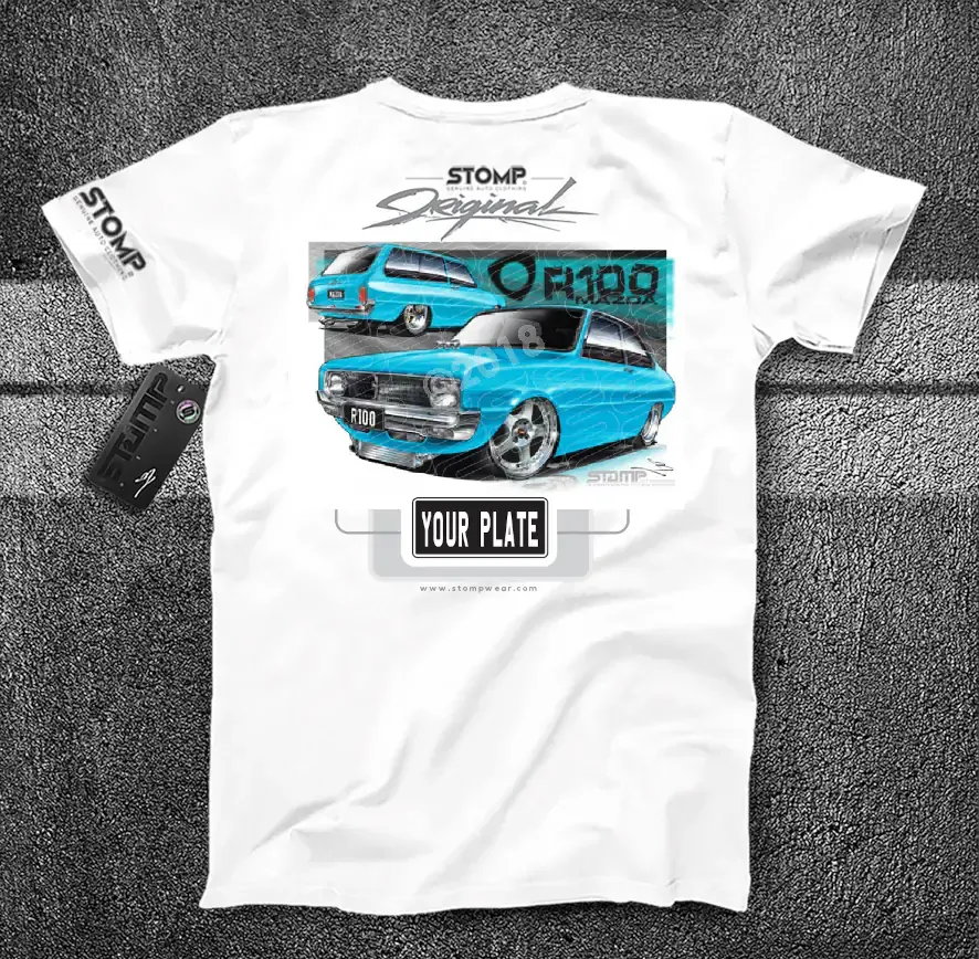 Mazda R100 TURQUOISE Personalised Car T-Shirt