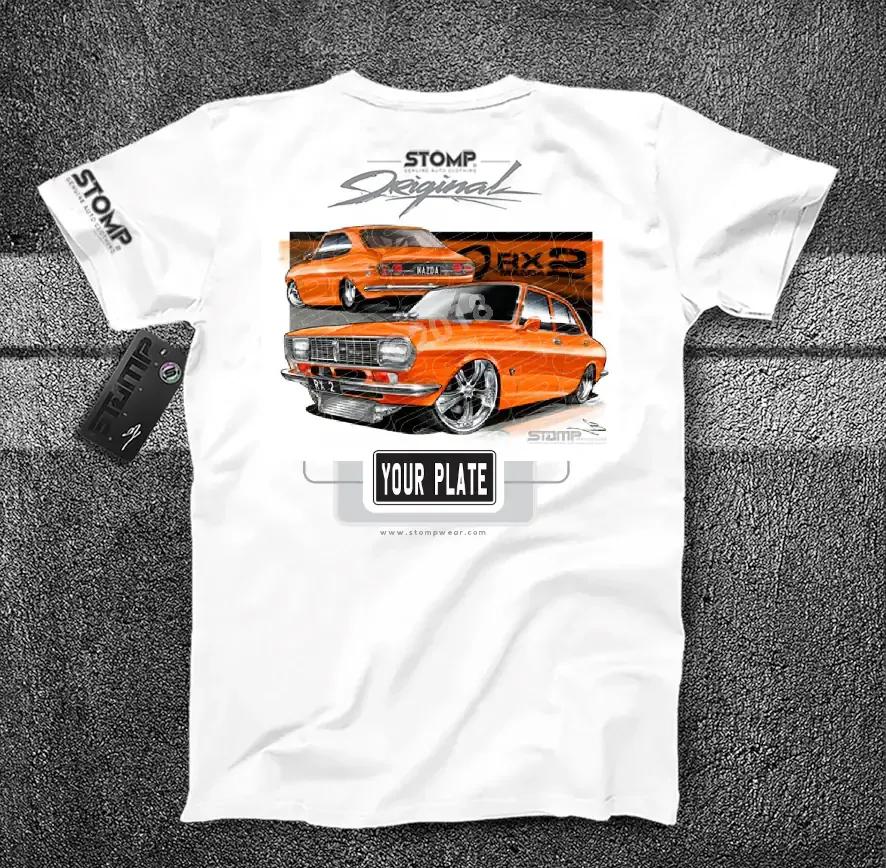 Mazda RX2 ORANGE Personalised Car T-Shirt