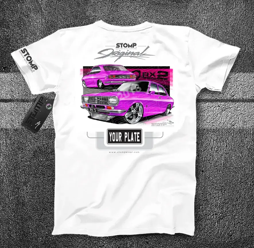 Mazda RX2 PURPLE Personalised Car T-Shirt