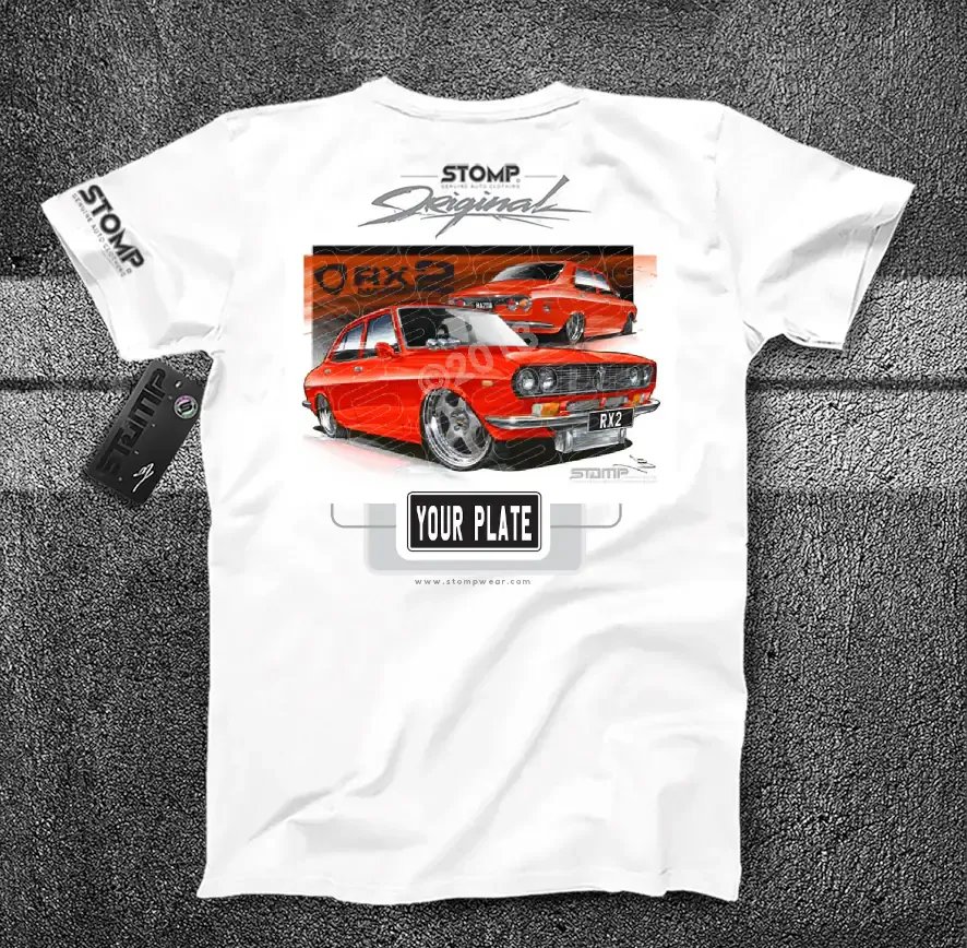 Mazda RX2 RED Personalised Car T-Shirt