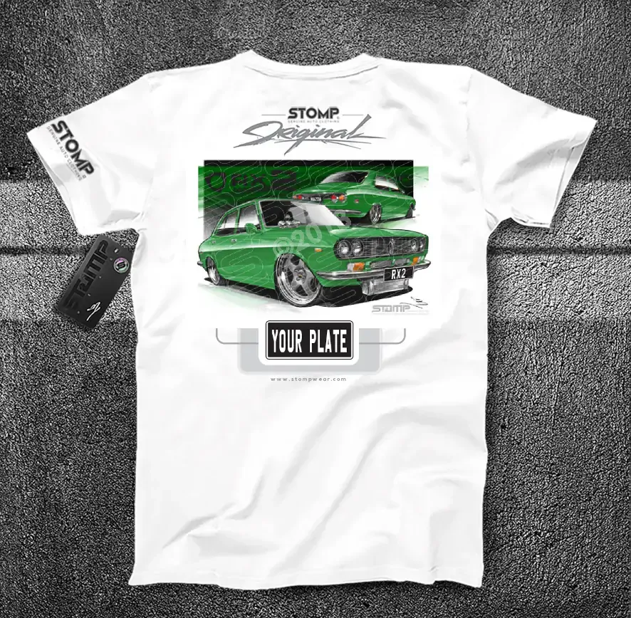 Mazda RX2 GREEN Personalised Car T-Shirt