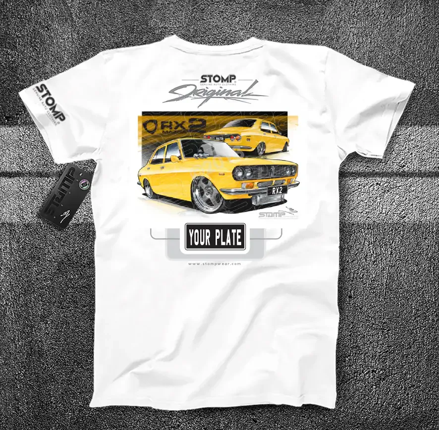 Mazda RX2 YELLOW Personalised Car T-Shirt