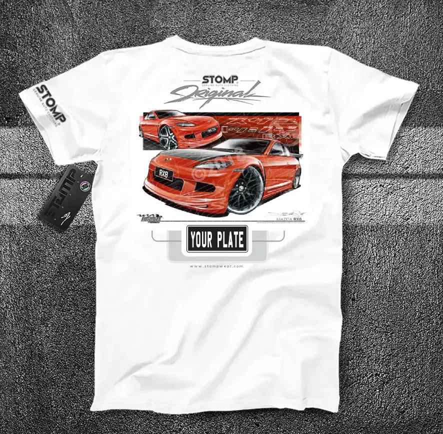 Mazda RX8 RED Personalised Car T-Shirt