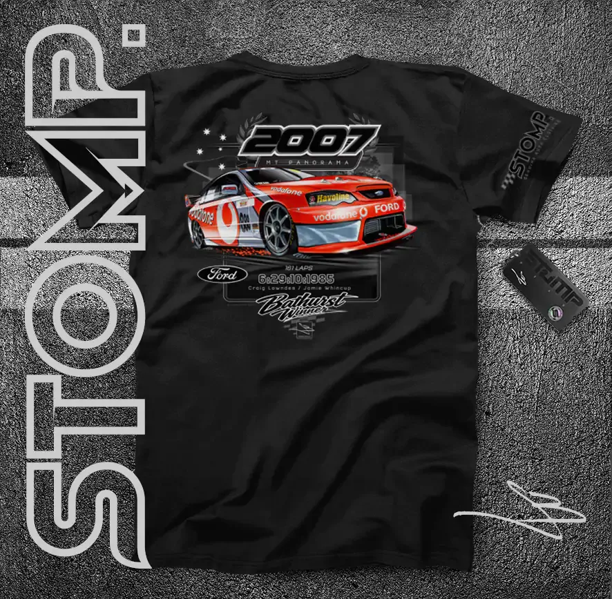 2007 Bathurst Winner | Ford BF Falcon | Craig Lowndes / Jamie Whincup T-Shirt & Hoodie