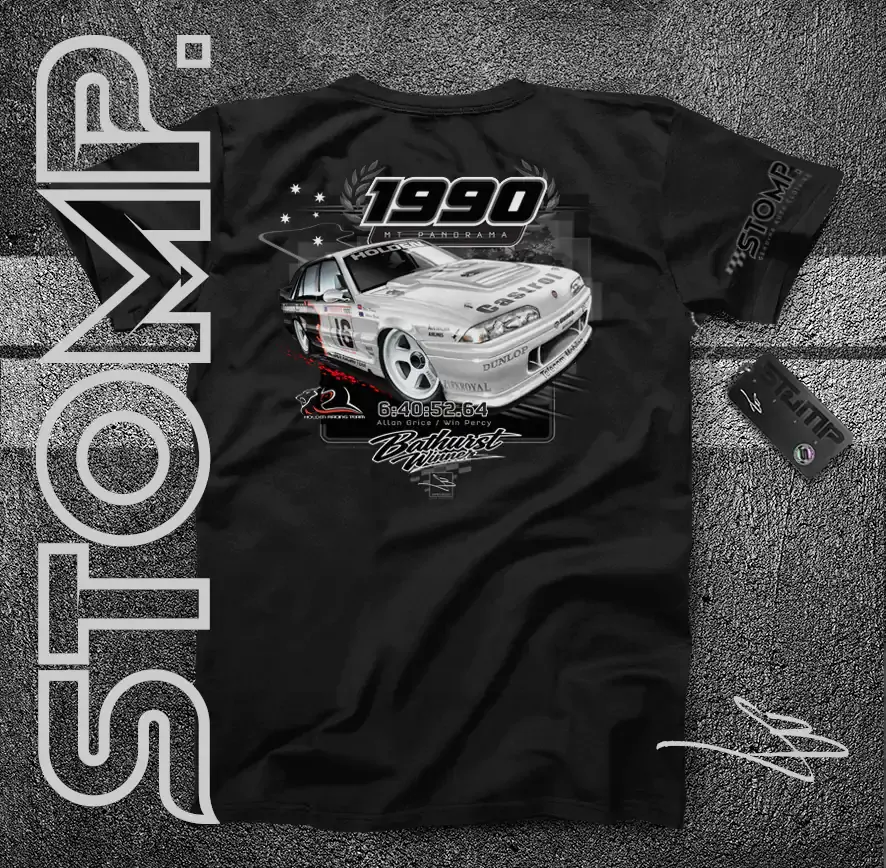 1990 Bathurst Winner | Holden VL Commodore SS Group A SV | Win Percy / Allan Grice T-Shirt & Hoodie