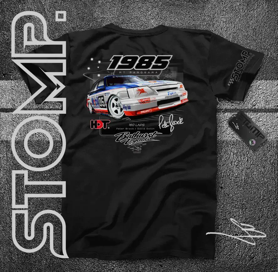 1985 Bathurst Legend | Peter Brock Holden VK Commodore Group A | Brock / Oxton T-Shirt & Hoodie