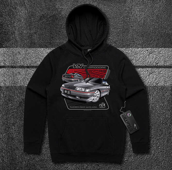 HOLDEN VN SS COMMODORE (1989-1991) Hoodie [Size: L] Personalised:No [ATLAS GREY]