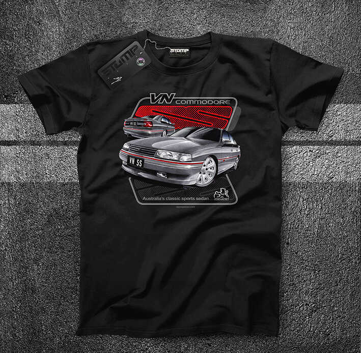HOLDEN VN SS COMMODORE (1989-1991) Mens T-Shirt [Size: L] Personalised:No [ATLAS GREY]