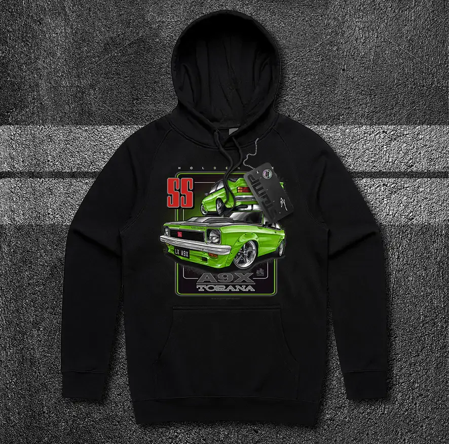 Holden LX Torana SS Hatchback A9X Hoodie [Size: 2XL] Personalised:No [BARBADOS GREEN]