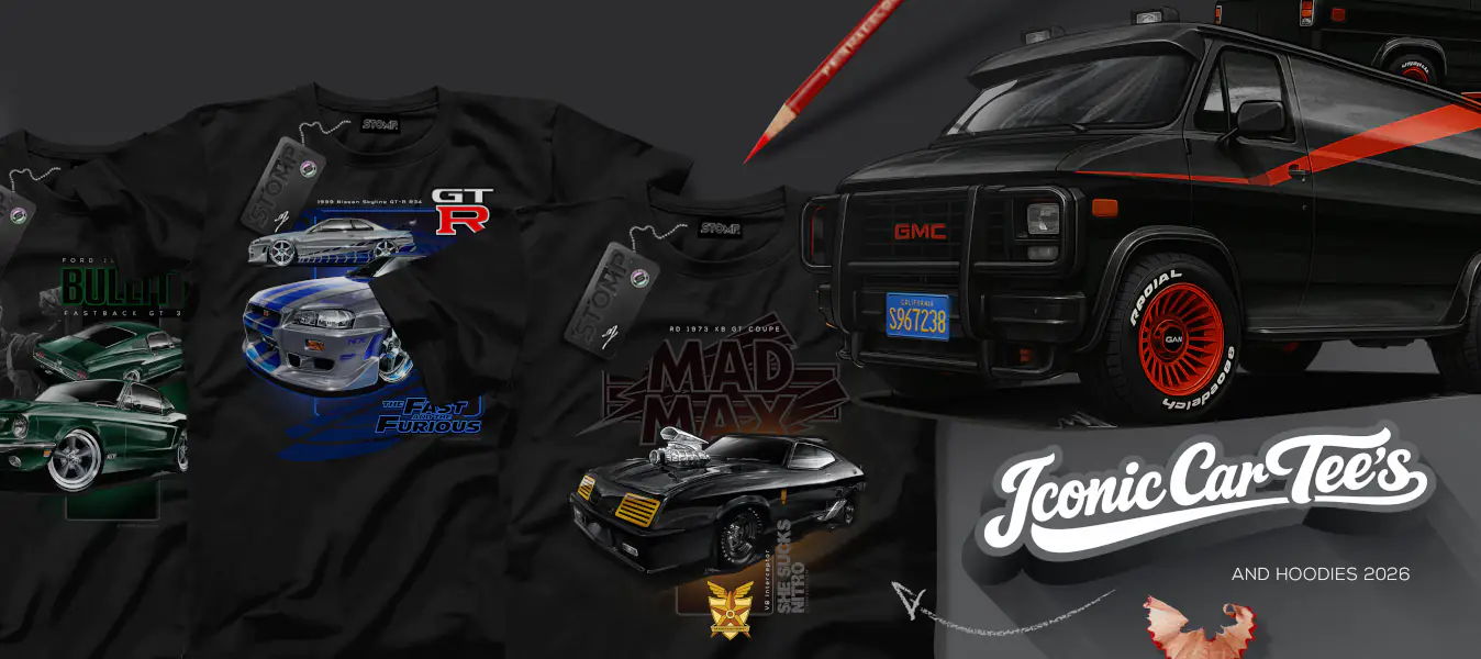 Iconic Car T-Shirts and Hoodie | Silver Screen