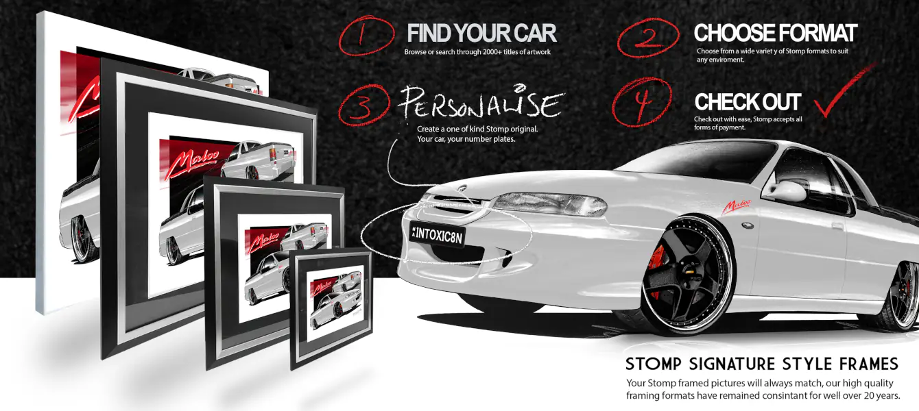 Custom Australian Car Drawings | Perfect Car Gifts