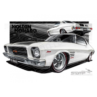 Holden HQ Monaro GLACIER WHITE A1 STRETCHED CANVAS (HC79)