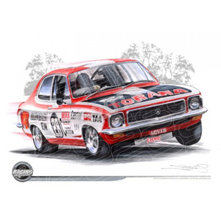 Racing Legends HDT 1972 PETER BROCK HDT LJ TORANA BATHURST WIN A1 STRETCHED CANVAS (RL10)